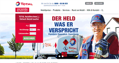 Desktop Screenshot of heizoel.total.de